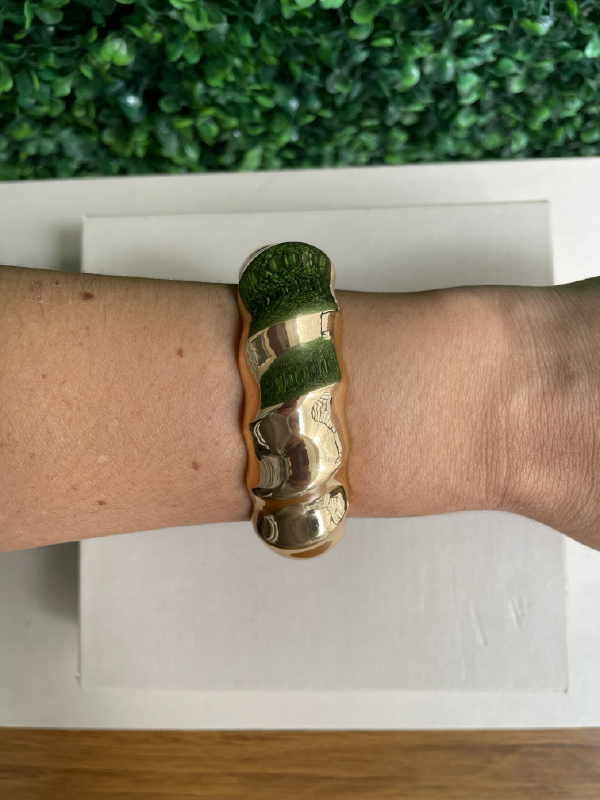 Bracelete Ana Dourado Ondulado - Imagem 3