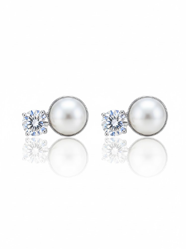 Brinco Vitória (Duo Pérola e Zircônia)