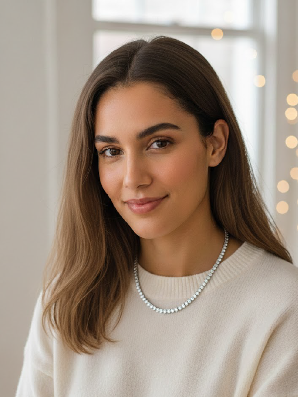 Colar Riviera em Ródio Branco - Imagem 3