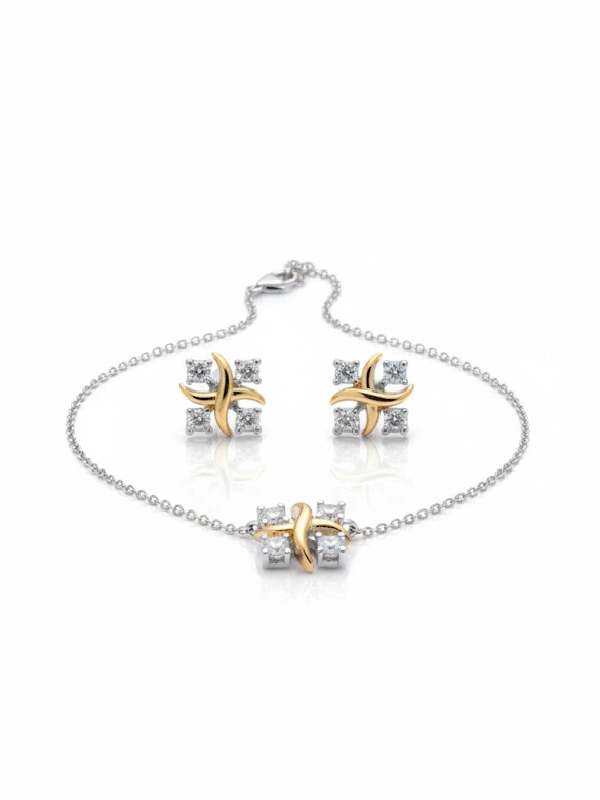 Conjunto Luana (Mix de Metais e Zircônias)