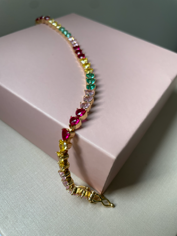 Pulseira Riviera Marjore (Corações Coloridos) - Imagem 2